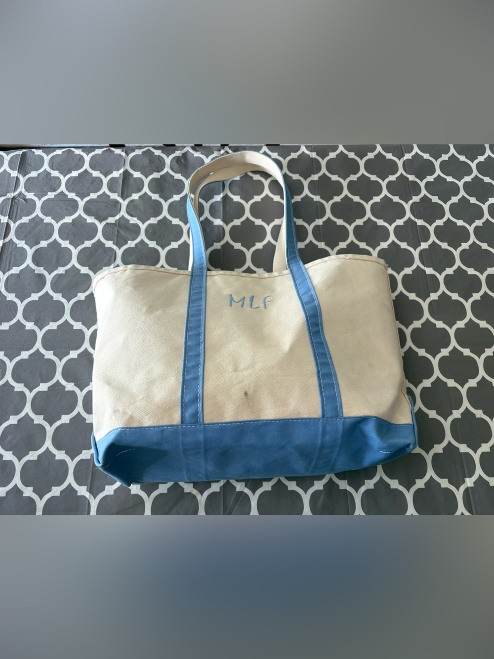 LL Bean Boat & Tote Large Canvas Bag